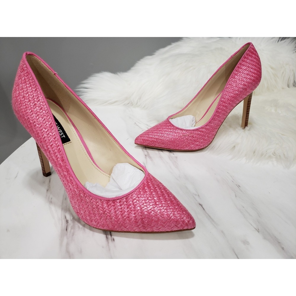 NEW NO BOX Nine‎ West Women's Tatiana Pink High Heel Pumps, Size 7 M WOVEN